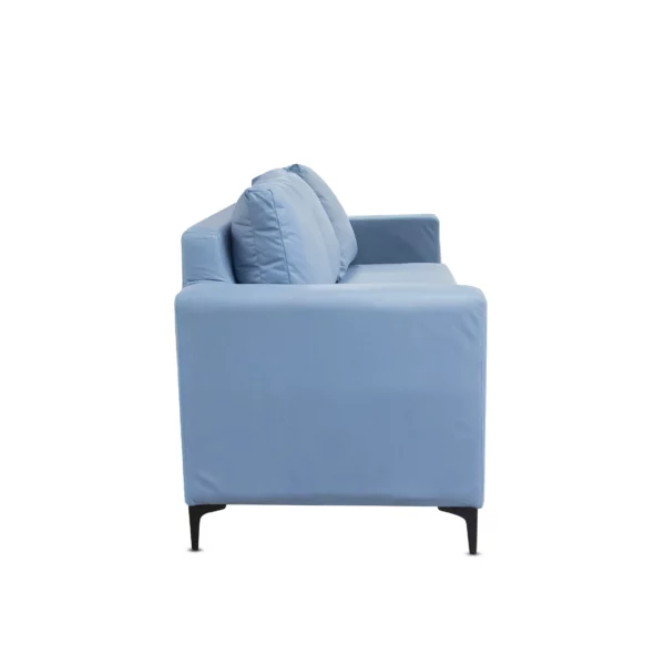 Shinning 3Seater Leather Sofa Model:KL07 Colour:Blue, Side view